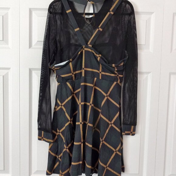 Jawbreaker Plaid Overall Dress - Picture 2 of 4